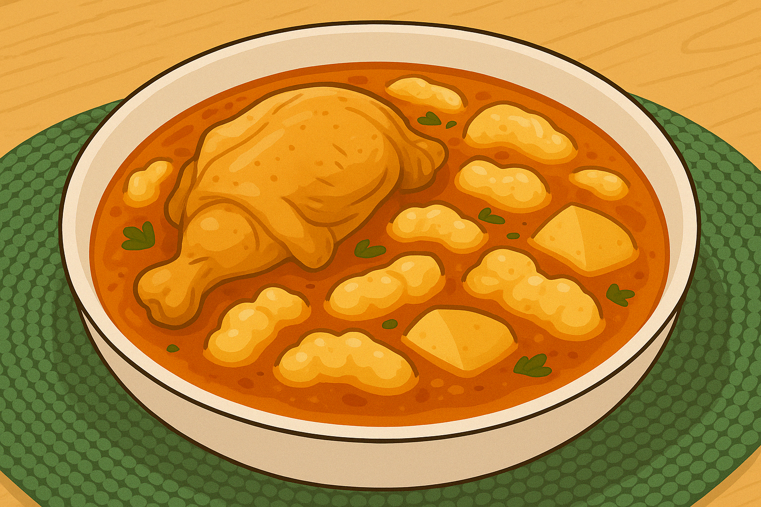 Chicken Paprikash with Knedle